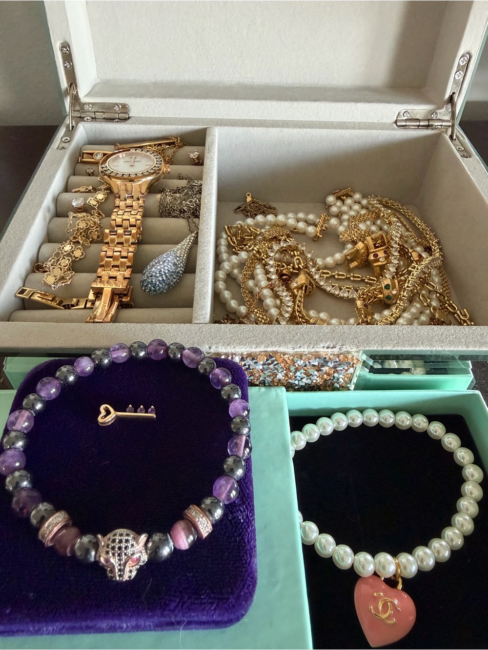 Mystery Jewelry Estate Sale Gold Filled or Plated, Silver, Swarovski
